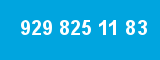 929 825 11 83 929 825 11 83